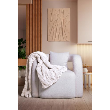 Elegant Faux Rabbit Fur Throw Blanket - Luxury Concepts 50" x 60"