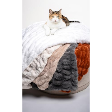 Elegant Faux Rabbit Fur Throw Blanket - Luxury Concepts 50" x 60"