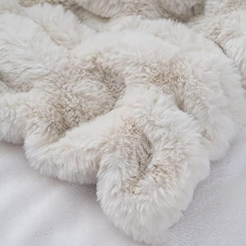 Elegant Faux Rabbit Fur Throw Blanket - Luxury Concepts 50" x 60"