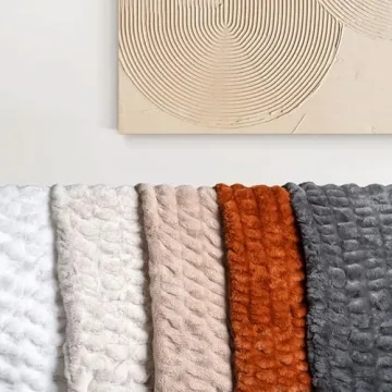 Elegant Faux Rabbit Fur Throw Blanket - Luxury Concepts 50" x 60"