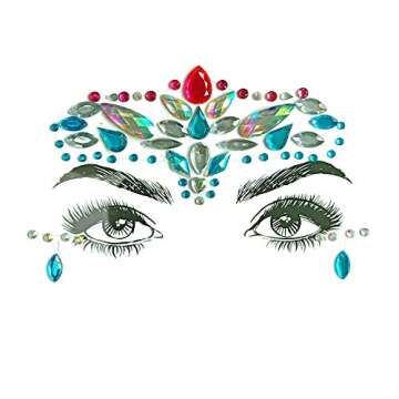Face Jewels Gems Tattoo Stickers, Wotwre Rhinestone Eyes Body Tattoos Stick On Glitter for Festival ...