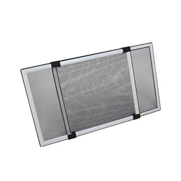 FLYZZZ Adjustable Sliding Window Screen - 19.68"H x 28-52"W, Easy Installation