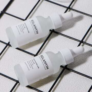 ROLANYIN Niacinamide 10% + Zinc 1% Serum for Oil Control and Acne Treatment AND ROLANYIN Hyaluronic Acid 2% + B5 30ml Hydration Support Formula with Ultra-Pure Vegan Hyaluronic Acid and Vitamin B5