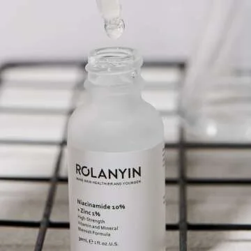 ROLANYIN Niacinamide 10% + Zinc 1% Serum for Oil Control and Acne Treatment AND ROLANYIN Hyaluronic Acid 2% + B5 30ml Hydration Support Formula with Ultra-Pure Vegan Hyaluronic Acid and Vitamin B5