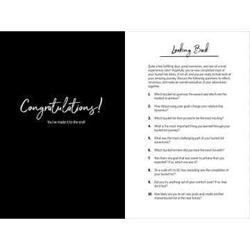Couples Bucket List Journal for Adventures Together