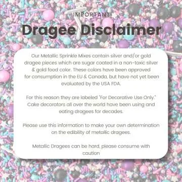 Milky Way Sprinkles Mix| Sprinkles Made In USA By Sprinkle Pop| Pink Black Blue Purple Sprinkles With Silver Dragees| Space Galaxy Stars Sprinkles For Decorating Cakes Cookie Cupcakes Ice Cream, 2oz