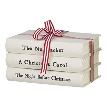 Festive Stacked Christmas Books for Holiday Decor