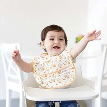 Bumkins Bibs for Girl or Boy, SuperBib Baby and Toddler for 6-24 Months, Essential Must Have for Eating, Feeding, Baby Led Weaning, Mess Saving Waterproof Soft Fabric, 3-pk Harry Potter Quidditch