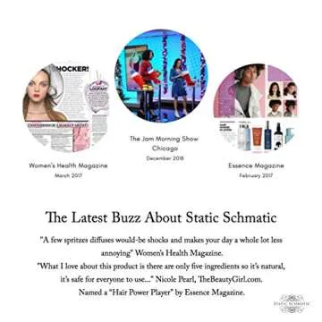 Static Schmatic for Clothing (Set of 2), Natural Static Cling Remover, Static Spray for Clothes, Anti-static Spray, Travel Size Anti Static Spray, Static Cling Spray, (Set of 2, 3 oz bottles)