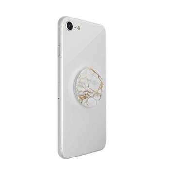 PopSockets Phone Grip with Expanding Kickstand, Marble PopGrip - Gold Lutz Marble