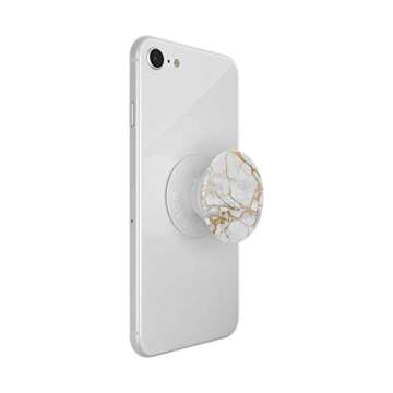PopSockets Phone Grip with Expanding Kickstand, Marble PopGrip - Gold Lutz Marble