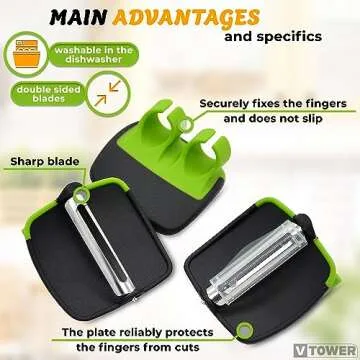 Finger Grip Vegetable Peelers for Kitchen - Carrot Peeler, Potatoes Peeler, Palm Peeler - Silicone Veggie Peeler for Kitchen Fruit Peeler Kitchen Peeler - Potato Peeler Hand Peeler Finger Peeler
