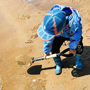 Durable 28-inch Round Shovel for Kids and Adults