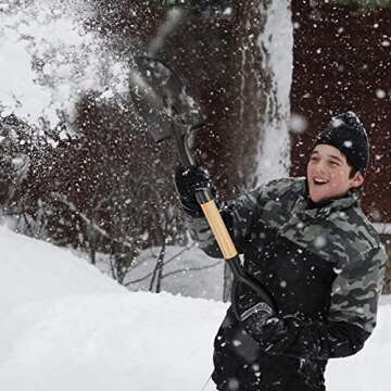 Durable 28-inch Round Shovel for Kids and Adults