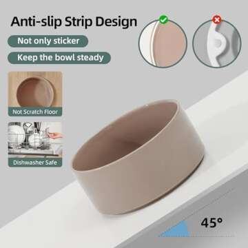 Havniva Ceramic Raised Dog Bowl for Large Breed Dogs