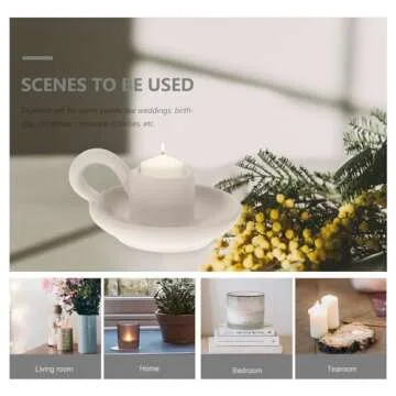 DOITOOL Ceramic Candle Holders for Home Decoration