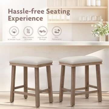 Stylish ALPHA HOME Bar Stools Set of 2 for Your Kitchen