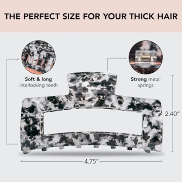 Kitsch Jumbo Claw Clip for Thick Hair - Stylish & Durable