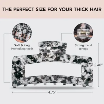 Kitsch Jumbo Claw Clip for Thick Hair - Stylish & Durable