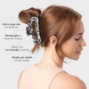 Kitsch Jumbo Claw Clip for Thick Hair - Stylish & Durable