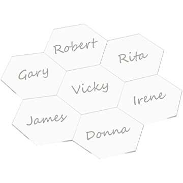 Mezchi 80 Pcs Clear Acrylic Place Cards for Any Event