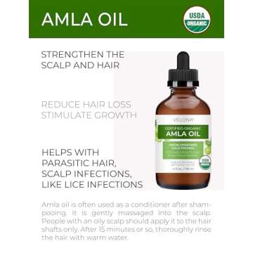 Velona Amla Oil 100% Pure Organic Hair & Skin Care