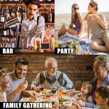 Cocktail Picks 16Pcs Stainless Steel Drink Sticks