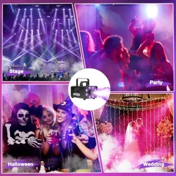 Colorful Fog Machine with Remote Control for Parties