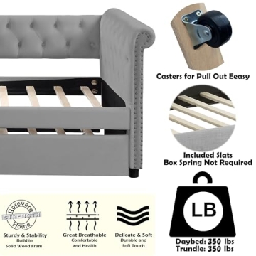 Rosevera Adrie Elegant Linen Daybed for Comfort and Style