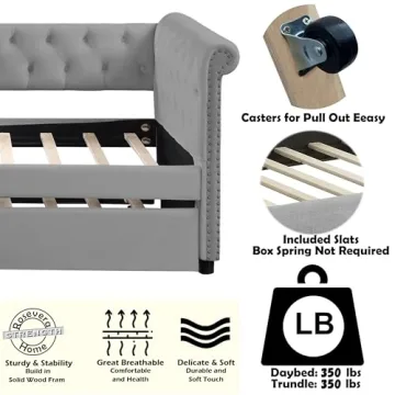 Rosevera Adrie Elegant Linen Daybed for Comfort and Style