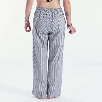 Comfortable Y2K Striped Pajama Pants for Women