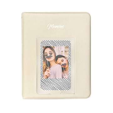 digipower 53 Piece Accessory Kit for Fujifilm Instax Mini 9/8/8+/7s Instant Camera with Camera Case, Selfie Lens, Photo Album, 4 Colour Filters, Photo Frame, Hanging Frame & Foil Stickers, White