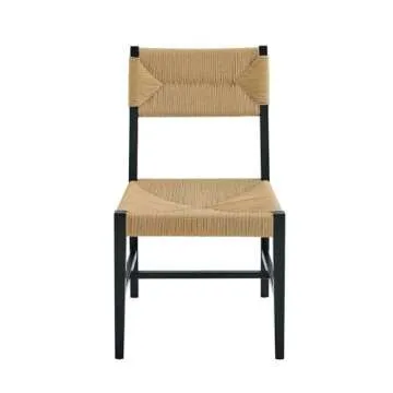 Bodie Elm Dining Side Chair with Comfortable Paper Rope Seat