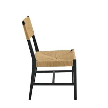Bodie Elm Dining Side Chair with Comfortable Paper Rope Seat