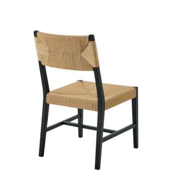 Bodie Elm Dining Side Chair with Comfortable Paper Rope Seat