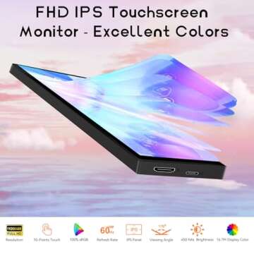 Upgraded 8.8 Inch Small Touchscreen Monitor for PC Temperature Display & Sensor Panel