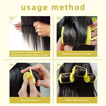 Hair Rollers,24 Pieces Foam Sponge Rollers for Hair,Soft Sleeping Hair Curlers for Hairdressing Styling(Large x 8,Medium x 8,Small x 8)