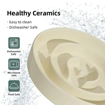 Havniva Ceramic Slow Feeder Bowl for Medium and Large Dogs