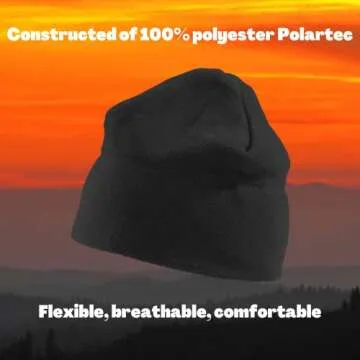 M MCGUIRE GEAR GI Style Polartec 100 Fleece Watch Cap Beanie (Black)