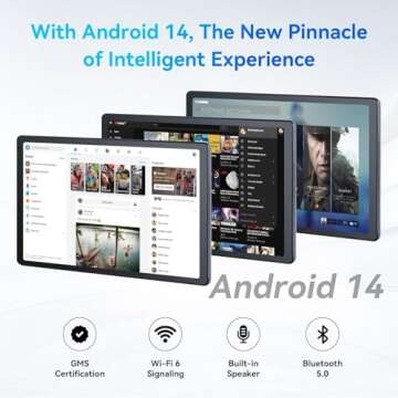 Jeazans 10.1 inch Tablet with 128GB Storage and HD Display