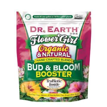 Dr. Earth GL61100518430 Fertilizer & Soil 707P Organic 8 Bud & Bloom Fertilizer in Poly Bag, 4-Pound...