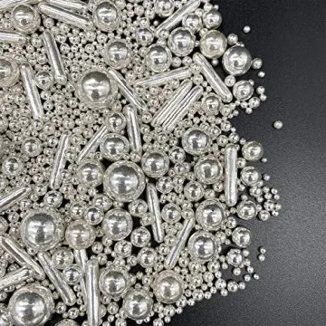 Sprinkles Silver Pearl Sugar Candy Mix Size Baking Cake Decorations Cupcake Toppers Cookie Decoratin...