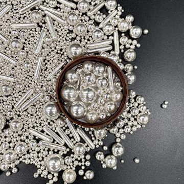 Silver Pearl Sugar Candy Sprinkles for Elegant Baking