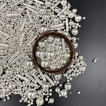 Silver Pearl Sugar Candy Sprinkles for Elegant Baking