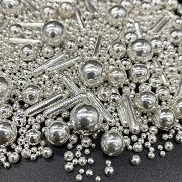 Silver Pearl Sugar Candy Sprinkles for Elegant Baking