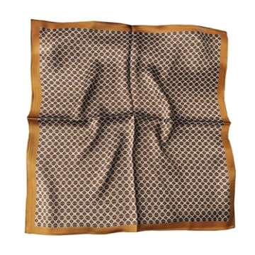 JERLA Women's Men's Small Square Real Mulberry Silk Scarfs Hair scarf head neck face scarf 21" x 21"...