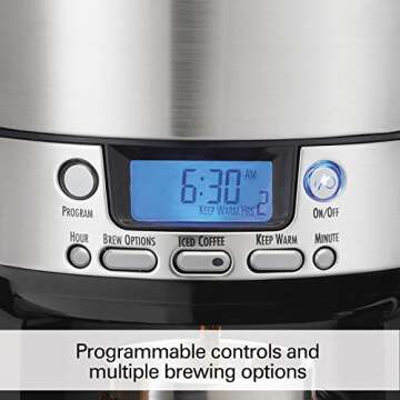 Hamilton Beach 12-Cup Coffee Maker Programmable No Carafe
