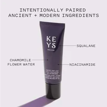 Keys Soulcare Protect Your Light Daily Moisturizer SPF 30 Sunscreen, Lightweight Formula with UVA+UV...