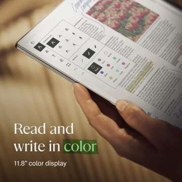 reMarkable Paper Pro Bundle – Mosaic Weave | Includes 11.8” reMarkable Paper Tablet, Marker Plus Pen with Eraser, and a Book Folio Cover in Mosaic Weave – Basalt