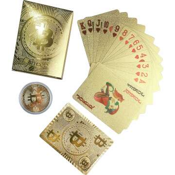Bitcoin Waterproof Gold Playing Cards - Unique Collectible